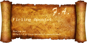 Firling Apostol névjegykártya